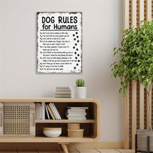 Load image into Gallery viewer, Dog Rules for Humans Wall Art
