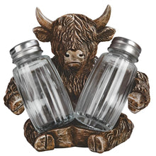 Load image into Gallery viewer, Highland Cow Salt &amp; Pepper Shaker Holder
