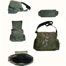 Load image into Gallery viewer, Dragonfly Print Large Capacity Shoulder Bag
