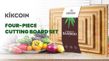 Load image into Gallery viewer, 4pc Bamboo Cutting Board Set

