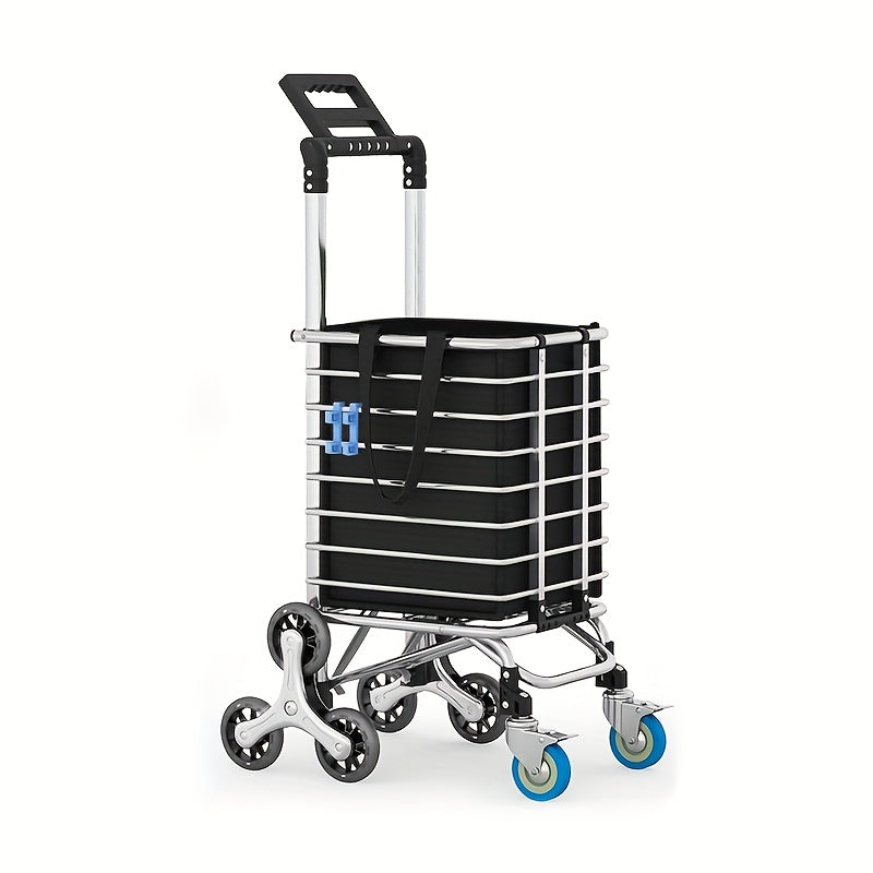 Foldable 8-Wheel Shopping Cart