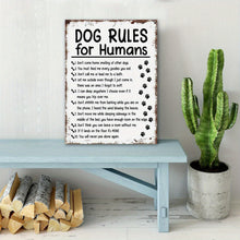 Load image into Gallery viewer, Dog Rules for Humans Wall Art

