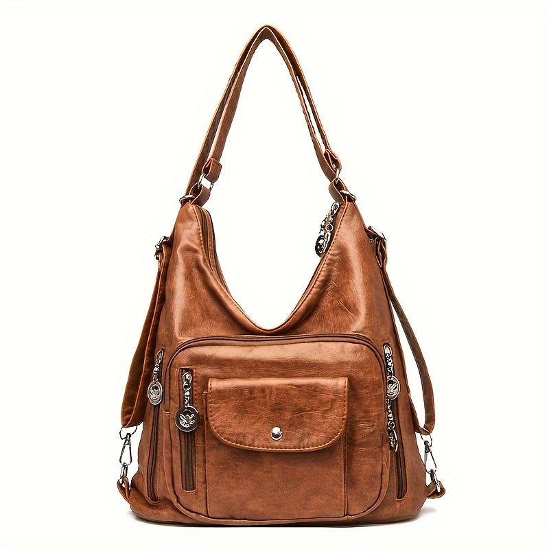Retro PU Leather Shoulder Bag