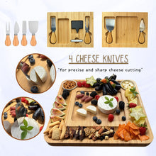 Load image into Gallery viewer, Bamboo Charcuterie Board Set
