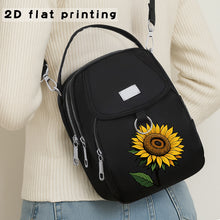 Load image into Gallery viewer, Messenger Bag with 2D Printed Sunflower
