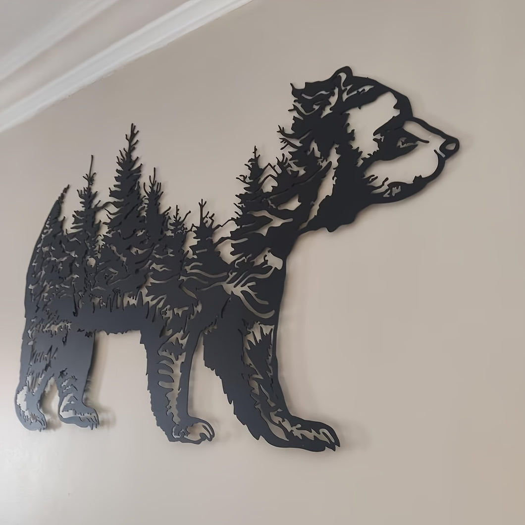 24 inch Bear Metal Wall Art