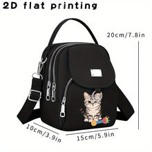 Load image into Gallery viewer, Tabby Cat Print Crossbody Bag
