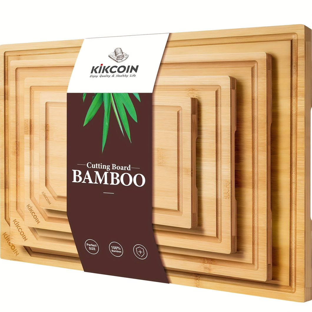 4pc Bamboo Cutting Board Set