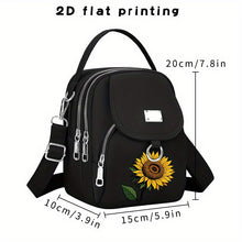 Load image into Gallery viewer, Messenger Bag with 2D Printed Sunflower
