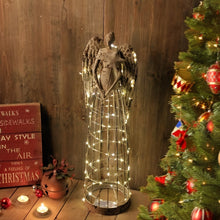 Load image into Gallery viewer, 26&quot; Vintage Metal Angel Statue
