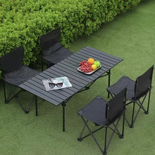 Load image into Gallery viewer, 5pc Outdoor Folding Table And Chair Set
