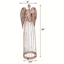 Load image into Gallery viewer, 26&quot; Vintage Metal Angel Statue
